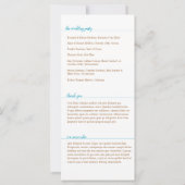 Elegantes Aqua-Programm, Caroline Wedding Collecti (Rückseite)