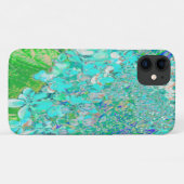 Elegantes Aqua und grünes Limelight Hydrangea Deta Case-Mate iPhone Hülle (Rückseite (Horizontal))