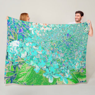 Elegantes Aqua und grünes Limelight Hydrangea Deta Fleecedecke
