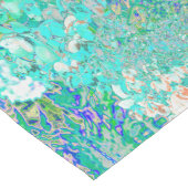 Elegantes Aqua und grünes Limelight Hydrangea Deta Großer Tischläufer (Ecke)