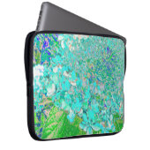 Elegantes Aqua und grünes Limelight Hydrangea Deta Laptopschutzhülle (Vorne Rechts)