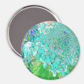 Elegantes Aqua und grünes Limelight Hydrangea Deta Magnet (Vorderseite/Rückseite)