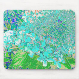 Elegantes Aqua und grünes Limelight Hydrangea Deta Mousepad