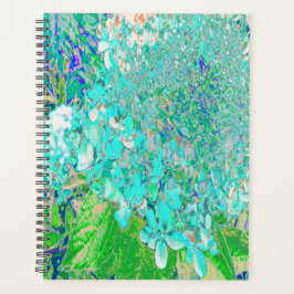 Elegantes Aqua und grünes Limelight Hydrangea Deta Planer