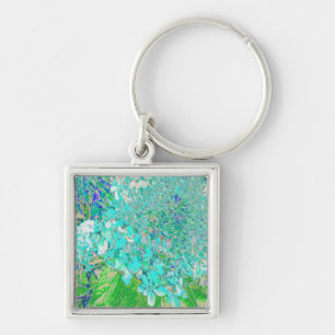 Elegantes Aqua und grünes Limelight Hydrangea Deta Schlüsselanhänger