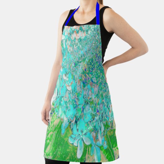 Elegantes Aqua und grünes Limelight Hydrangea Deta Schürze (InSitu)