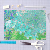 Elegantes Aqua und grünes Limelight Hydrangea Deta Seidenpapier (Handwerk)