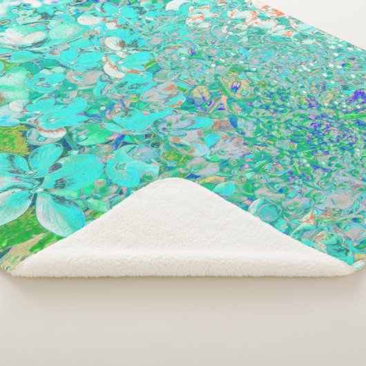 Elegantes Aqua und grünes Limelight Hydrangea Deta Sherpadecke (3/4)