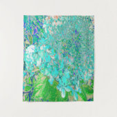 Elegantes Aqua und grünes Limelight Hydrangea Deta Wandteppich (Vorderseite)