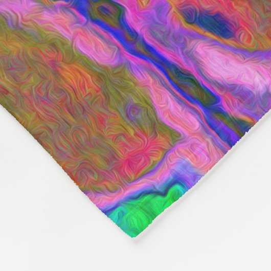 Elegantes Aqua und Lila Limelight Hydrangea Detail Fleecedecke (Ecke)