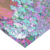 Elegantes Aqua und Lila Limelight Hydrangea Detail Kurzer Tischläufer (Ecke)