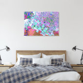 Elegantes Aqua und Lila Limelight Hydrangea Detail Leinwanddruck (Insitu (Schlafzimmer))