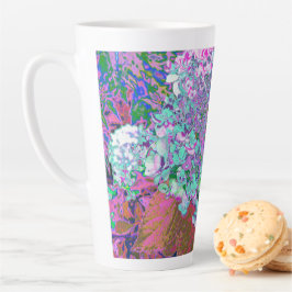 Elegantes Aqua und Lila Limelight Hydrangea Detail Milchtasse