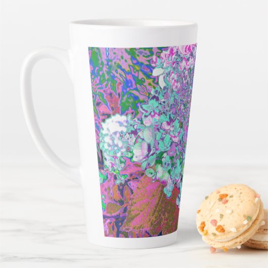 Elegantes Aqua und Lila Limelight Hydrangea Detail Milchtasse (Beispiel)