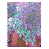 Elegantes Aqua und Lila Limelight Hydrangea Detail Notizblock (Vorderseite)