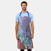 Elegantes Aqua und Lila Limelight Hydrangea Detail Schürze (Getragen)