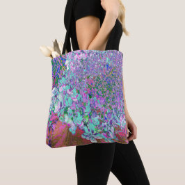 Elegantes Aqua und Lila Limelight Hydrangea Detail Tasche