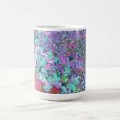 Elegantes Aqua und Lila Limelight Hydrangea Detail Verwandlungstasse (Zentrum)