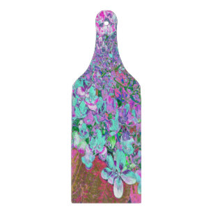 Elegantes Aqua- und Purpur-Limelight-Hortensien-De Schneidebrett