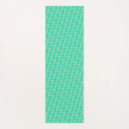 Elegantes Aquamarin-Aquarell-Blütenblatt Yogamatte