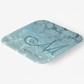 Elegantes Aquamarin-Türkisfarbenes Hochzeitsempfan Pappteller (Gewinkelt)