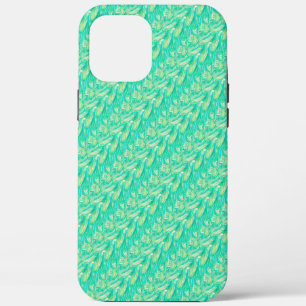 Elegantes Aquamarin-Wasserfarben-Blütenblatt Case-Mate iPhone Hülle