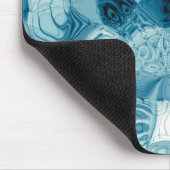 Elegantes Aquamarines, Abstraktes geometrisches Pr Mousepad (Ecke)