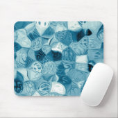 Elegantes Aquamarines, Abstraktes geometrisches Pr Mousepad (Mit Mouse)