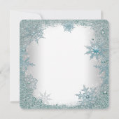 Elegantes aquamarines blaues einladung (Rückseite)