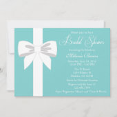 Elegantes aquamarines blaues weißes einladung (Vorderseite)