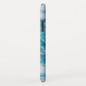 Elegantes Aquamarines Bling-Glitzer-Bling-Geometri Case-Mate iPhone Hülle (Hinten/Rechts)