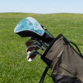 Elegantes Aquamarines Bling-Glitzer-Bling-Geometri Golf Headcover (In SItu)