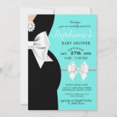 Elegantes Aquamarines Blue Glam Tiffany Theme Kind Einladung (Vorderseite)