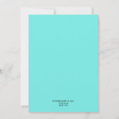 Elegantes Aquamarines Blue Glam Tiffany Theme Kind Einladung (Rückseite)