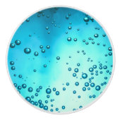Elegantes Aquamarines Blue Ocean Sea Glass Design Keramikknauf (Vorderseite)
