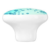 Elegantes Aquamarines Blue Ocean Sea Glass Design Keramikknauf (Seitenansicht)