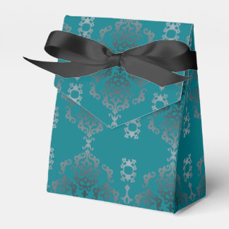 Elegantes Aquamarines Blue Scroll - Gefallen Box Geschenkschachtel