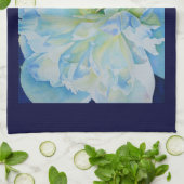 Elegantes aquamarines Blumenwasser Küchentuch (Gefaltet)