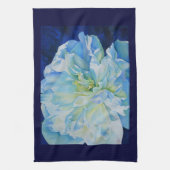 Elegantes aquamarines Blumenwasser Küchentuch (Vertikal)