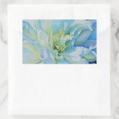 Elegantes aquamarines Blumenwasser Rechteckiger Aufkleber (Tasche)