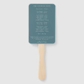 Elegantes Aquamarines Boho-Flora-Programm für die Fächer (Rückseite)