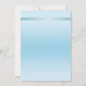 Elegantes Aquamarines Bow House Erwärmung Party Einladung (Rückseite)