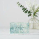 Elegantes Aquamarines Branding Visitenkarte (Stehend Vorderseite)