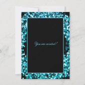 Elegantes Aquamarines Corporate Christmas Lights P Einladung (Rückseite)