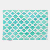 Elegantes Aquamarines Design Geschirrtuch (Horizontal)
