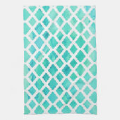 Elegantes Aquamarines Design Geschirrtuch (Vertikal)