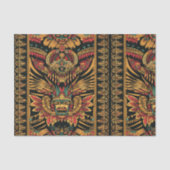 Elegantes Aquamarines Designerpapier "Aztec Dream" Seidenpapier (Vorderseite)