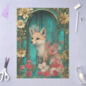 Elegantes Aquamarines Feinfoxkunstpapier Seidenpapier (Basteln)