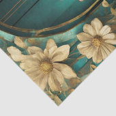 Elegantes Aquamarines Feinfoxkunstpapier Seidenpapier (Detail)