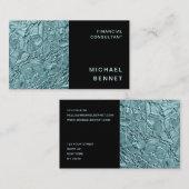 Elegantes Aquamarines Finanzberatergeschäft Ca Visitenkarte (Vorne/Hinten)